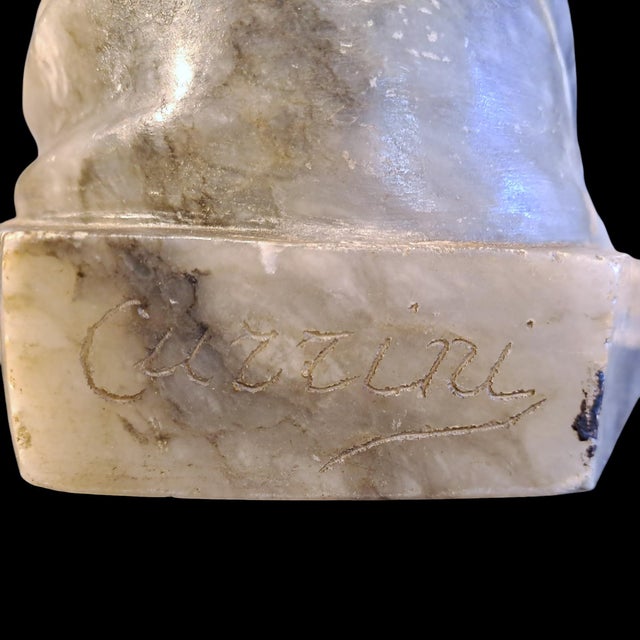 Alberto Currini, Female Figure, 19th-20th Century, Alabaster For Sale - Image 4 of 11