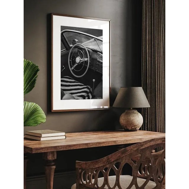 "Beach Benz 190sl" - Limited Edition Fine Art Photo - Vertical 24"x36" - Black and White Vintage Mercedes Benz Photo by Kristen M Brown For Sale - Image 4 of 4