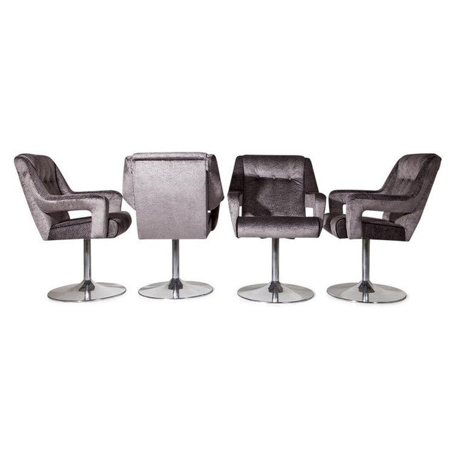 Mid-Century Italian Swivel Chairs, Set of 4 For Sale - Image 4 of 18