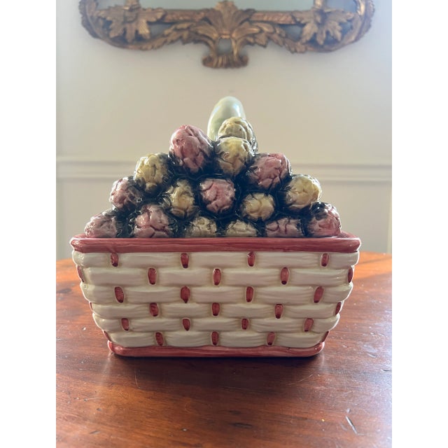 1980s Vintage Lidded Ceramic Asparagus Serving Piece For Sale - Image 5 of 11