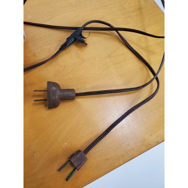 Metal 1960s Mid-Century Hollywood Regency Style Amber Glass Table Lamps - a Pair For Sale - Image 7 of 8