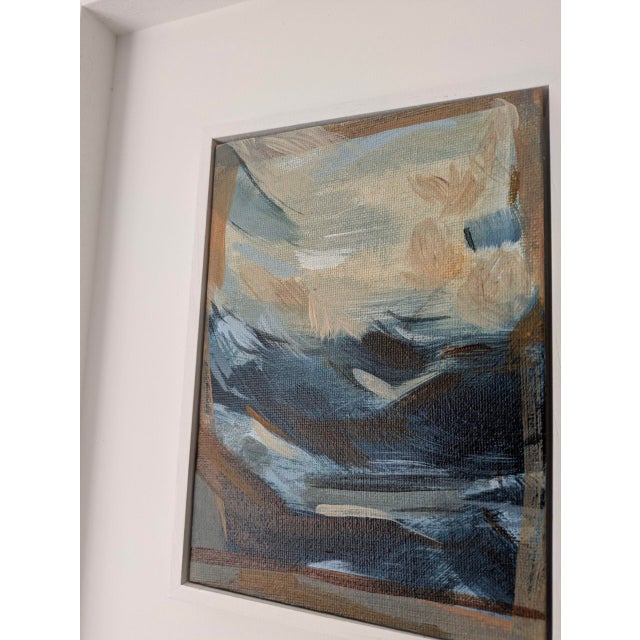 Contemporary 'To Gaze Upon Beauty' Mini Abstract Seascape Acrylic Painting by British Artist Frances Daws, Framed For Sale - Image 6 of 6