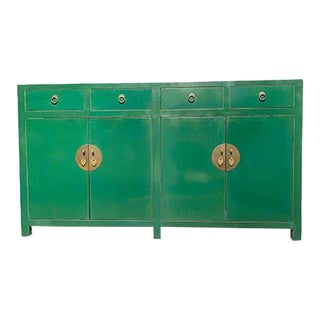 1980s Asian East Village Buffet-Green For Sale