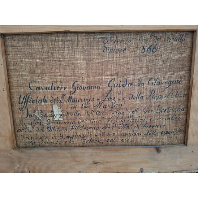 Depicting the Nobleman Cavaliere Cilavegna, 1866, Oil Painting on Canvas For Sale - Image 12 of 13