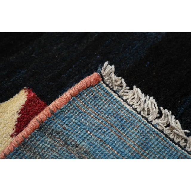 Red Vintage Gabbeh Rug 3'8'' x 4'10'' For Sale - Image 8 of 11