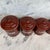 Set of Five French Reddish Brown Enamel Kitchen Canisters With Original Lids For Sale - Image 11 of 18