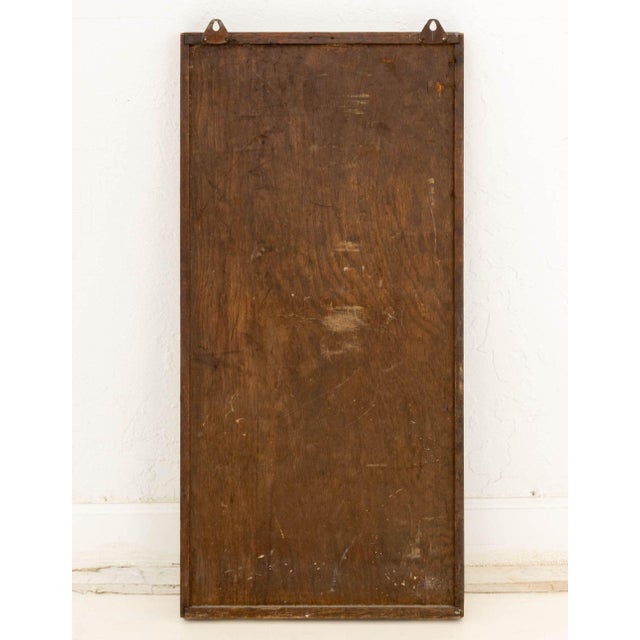 Brown American Vintage Oak Time Card Rack, First Half 20th Century For Sale - Image 8 of 8
