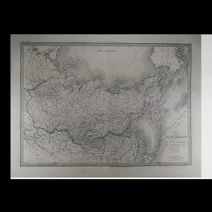 Antique Map of Russia, Siberia and China in 1838. An Original 1838 First Edition of a Pierre M. Lapie Map