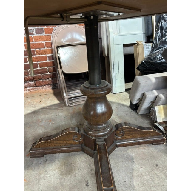 Early 20th Century Adjustable Height Oak Table For Sale In Chicago - Image 6 of 6