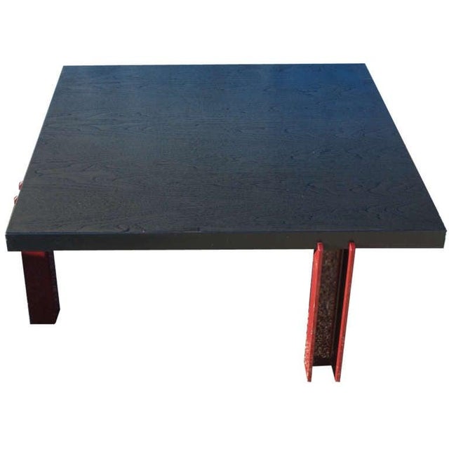 Modern Memphis Style Ebonized Coffee Table For Sale - Image 3 of 7