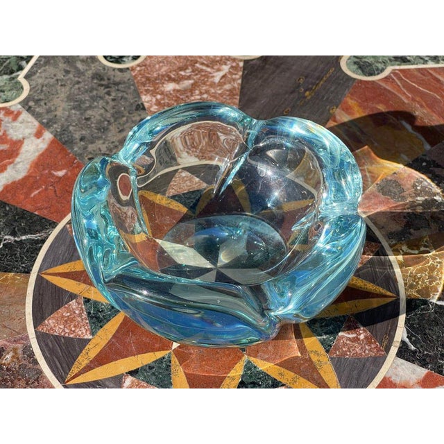 Blue Flower Ashtray from Daum Nancy For Sale - Image 8 of 10