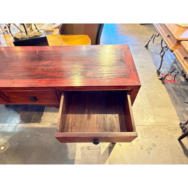 1990s Elegant 5-Drawer Console Table For Sale - Image 4 of 4