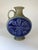 Mid-Century Modern German Cobalt Blue Relief Ceramic Vase by Jasba, 1960s For Sale - Image 13 of 13