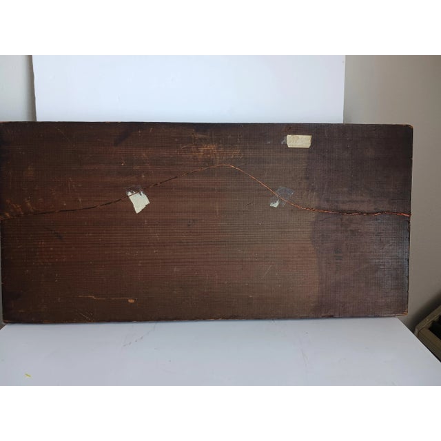 Vintage Equestrian Horse Jumping Steeplechase Hand Carved Wooden Wall Plaque Dated 1930 For Sale In Milwaukee - Image 6 of 9