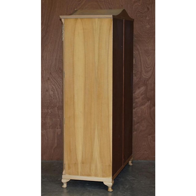 Large Light Walnut Wardrobe, 1940s For Sale - Image 18 of 18