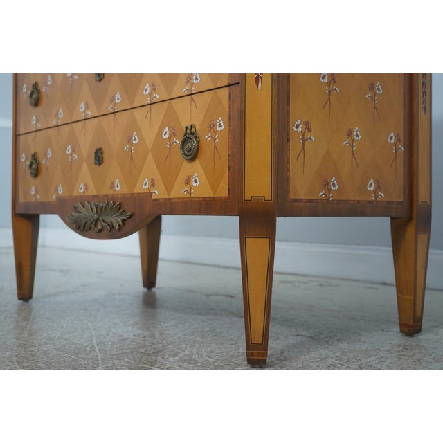 Brown Ej Victor Italian Neoclassical Paint Decorated Satinwood Chest For Sale - Image 8 of 18