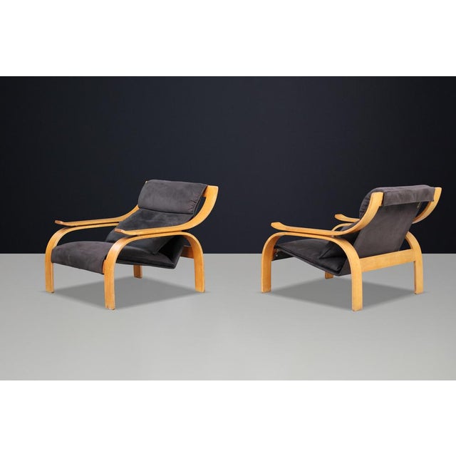 Woodline Lounge Chairs attributed to Marco Zanuso for Arflex, Italy, 1960s, Set of 2 For Sale - Image 8 of 11