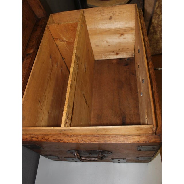 Oak Chest with Iron Bands, 18th Century For Sale - Image 3 of 11