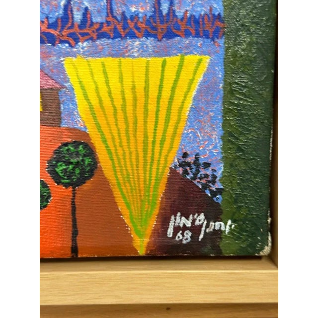 1960s 1968 "Mounting Passion" Original Painting by Yohanon Simon For Sale - Image 5 of 13