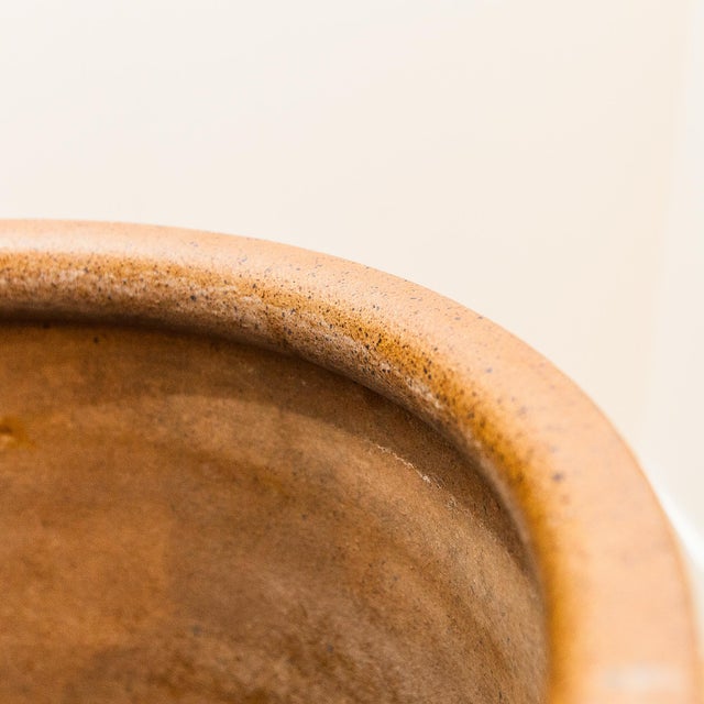 1970s 1970s XL Stoneware Thumbprint Planter by David Cressey & Robert Maxwell for Earthgender For Sale - Image 5 of 14