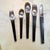Metal Stanley Roberts Japan Flatware Set, Carl Aubock Era Mid Century Modern For Sale - Image 7 of 13