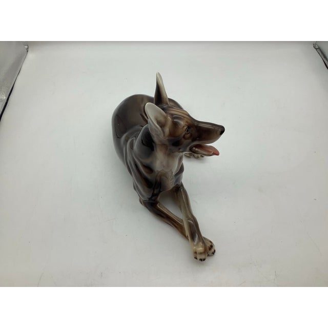 Wien Keramos Austria Ceramic German Shepherd Dog Figurine Large Statue For Sale - Image 9 of 9
