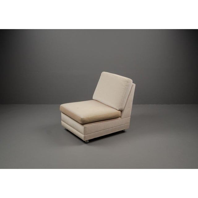 French Lounge Chair in Velvet from Airbone, 1970s For Sale - Image 18 of 18