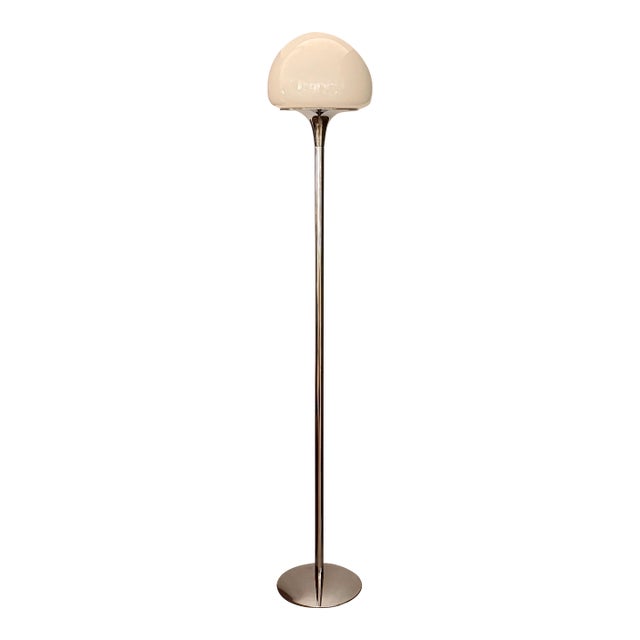 Goffredo Reggiani Chrome & Glass Floorlamp For Sale