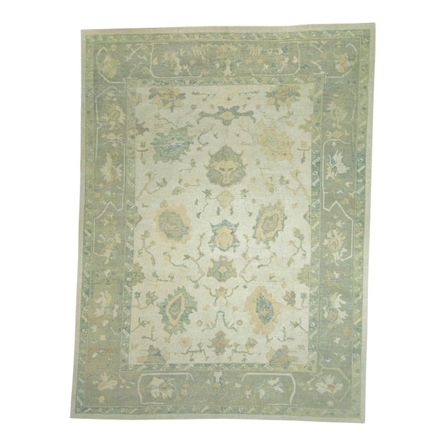 Turkish Oushak Rug 10'6" x 14'1" #18548 For Sale