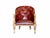 Mid 20th Century Pair of Burgundy Tufted Leather Chairs For Sale - Image 4 of 6