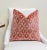 Contemporary Spiced Coral 22x22 Velvet Throw Pillow With Feather Down Insert For Sale - Image 3 of 6