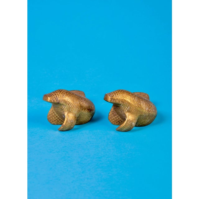 Brass Pair of Brass Manatee For Sale - Image 8 of 11