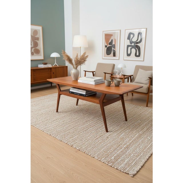 Danish Teak Coffee Table with Magazine Rack, 1960s For Sale - Image 4 of 12