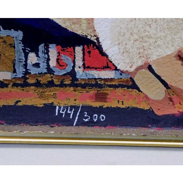 Impressionist Sunol Alvar "Allegories of Insmnia" 1989 Serigraph on Paper Custom Framed For Sale - Image 3 of 7