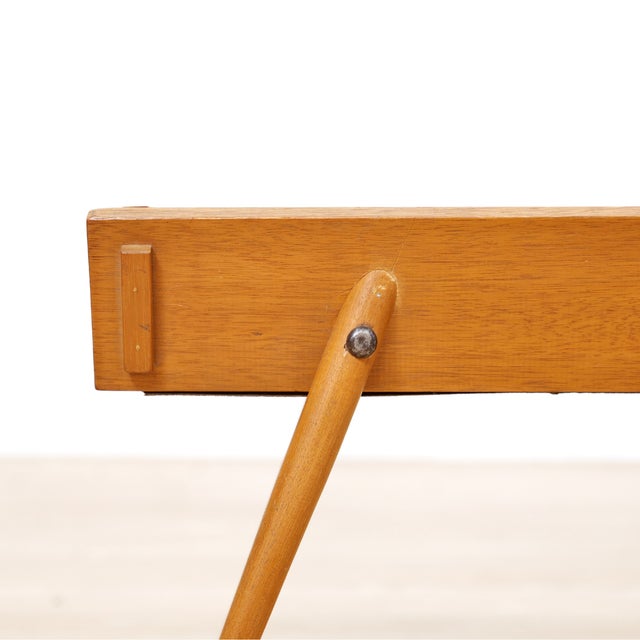 Mid Century Atomic Wooden Plant Stand For Sale - Image 4 of 9