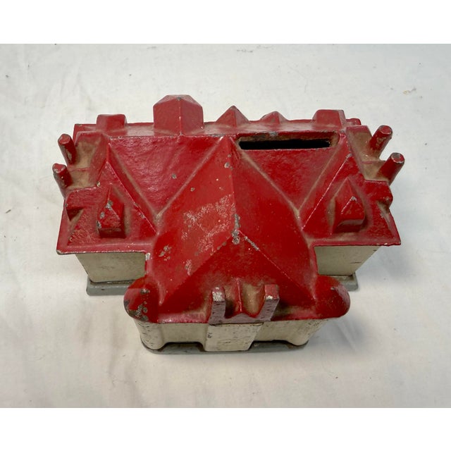 Rare Antique 1930's Westwood Bronze Memorial College Building Still Coin Bank For Sale - Image 10 of 13
