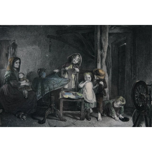 Paper Alexander Hohenlohe Burr, Playmates, 19th Century Hand Colored Engraving For Sale - Image 7 of 9