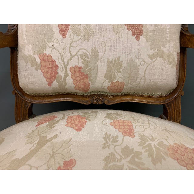 French Carved Walnut Armchairs, 1910, Set of 2 For Sale - Image 14 of 17