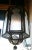Parisian Art Deco, hexagonal, wrought iron lantern in the Moroccan style having cusped arch panels and textured glass....