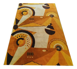 Constructivist Mechanical Futuristic Rug or Tapestry, France, 1950s