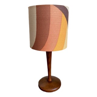 Small Teak Danish Table Lamp, 1960s For Sale