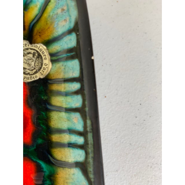 Ceramic 1950s Mid-Century Long Multi Color Ceramic Sushi Serving Dish For Sale - Image 7 of 12