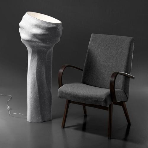 Contemporary Concrete Accent Floor Lamp by Donatas For Sale - Image 11 of 13