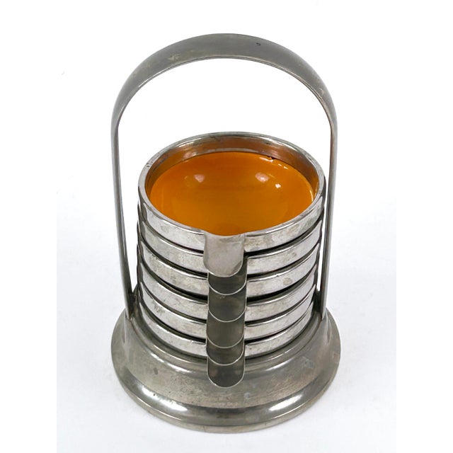 Small Mid-Century Modern Enameled Ashtrays, Germany, 1960s, Set of 6 For Sale - Image 16 of 18