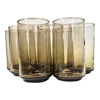 Tawny Mid-Century Tumblers- Set of 8 For Sale