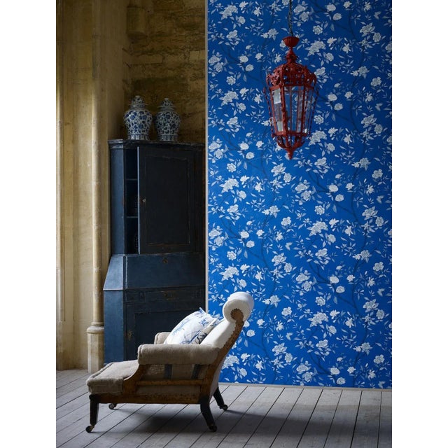 Based on a Chinese printed wallcovering hanging in Yorkshire‚Äôs Nostell Priory this climbing rose design originally...