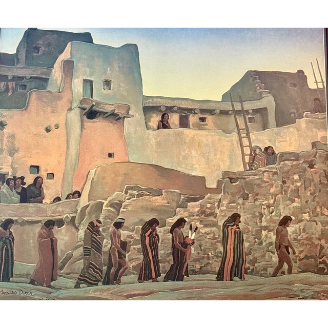 Rustic Maynard Dixon 1981 Framed Museum Exhibition Poster Southwestern Pueblo Art-Boho For Sale - Image 3 of 11