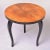 1930s French Art Deco Round Burl Wood Side Table With Black Legs For Sale - Image 11 of 11
