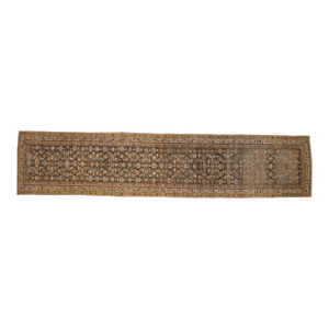 Vintage Distressed Hamadan Rug Runner - 3'5" x 16'