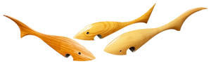 Mid-Century Wooden Fish Bottle Openers, 1960s, Set of 3